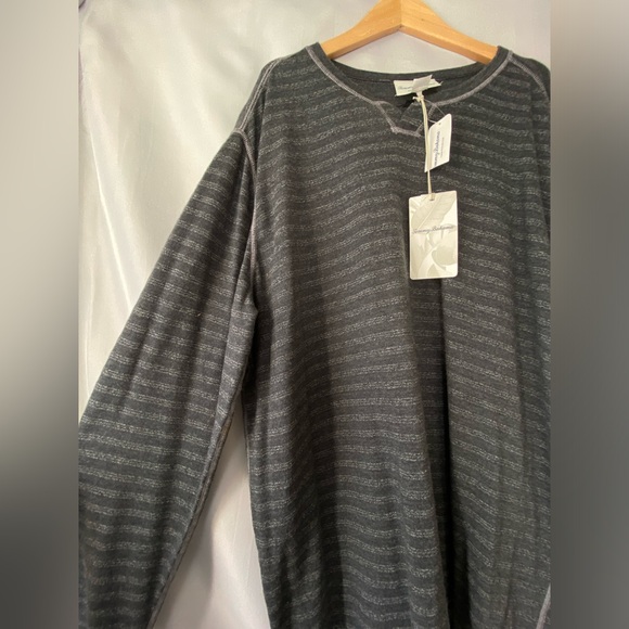 TOMMY BAHAMA SAN SALVATOR REVERSIBLE STRIPE SPLIT-NECK SHIRT - Picture 3 of 8